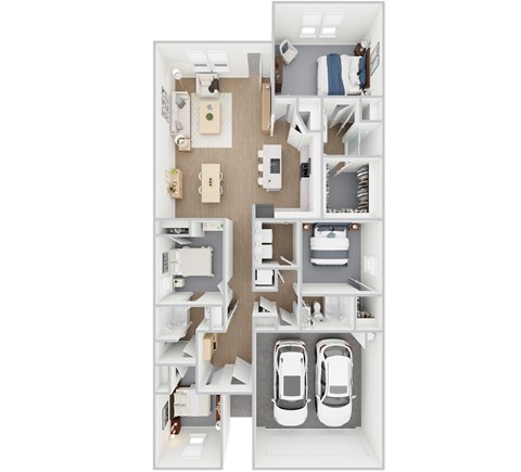 Poplar Floor Plan - 4 Bed/3 Bath - 1912 SF at Bunton Creek in Kyle, Texas